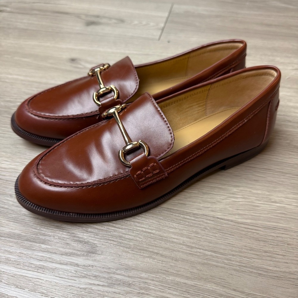 J. Crew Brown Leather Horsebit Loafers - Picture 4 of 13